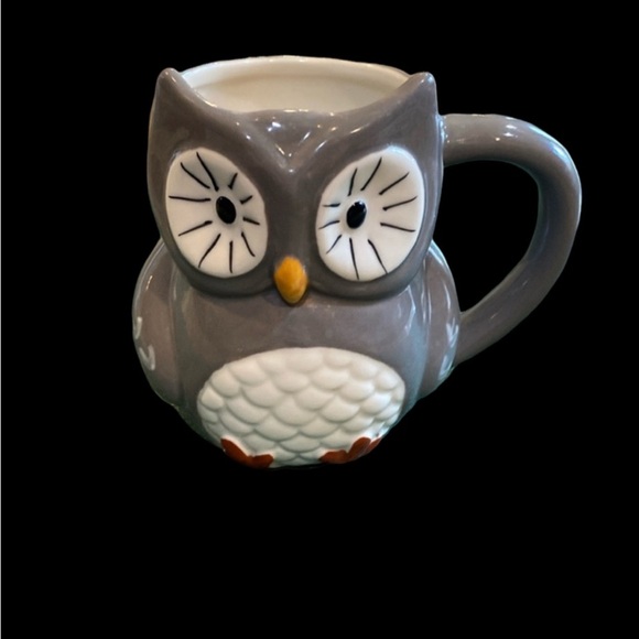 Threshold gray owl mug. 12 ounce capacity. Stoneware. Dishwasher & micro safe. - Picture 2 of 11